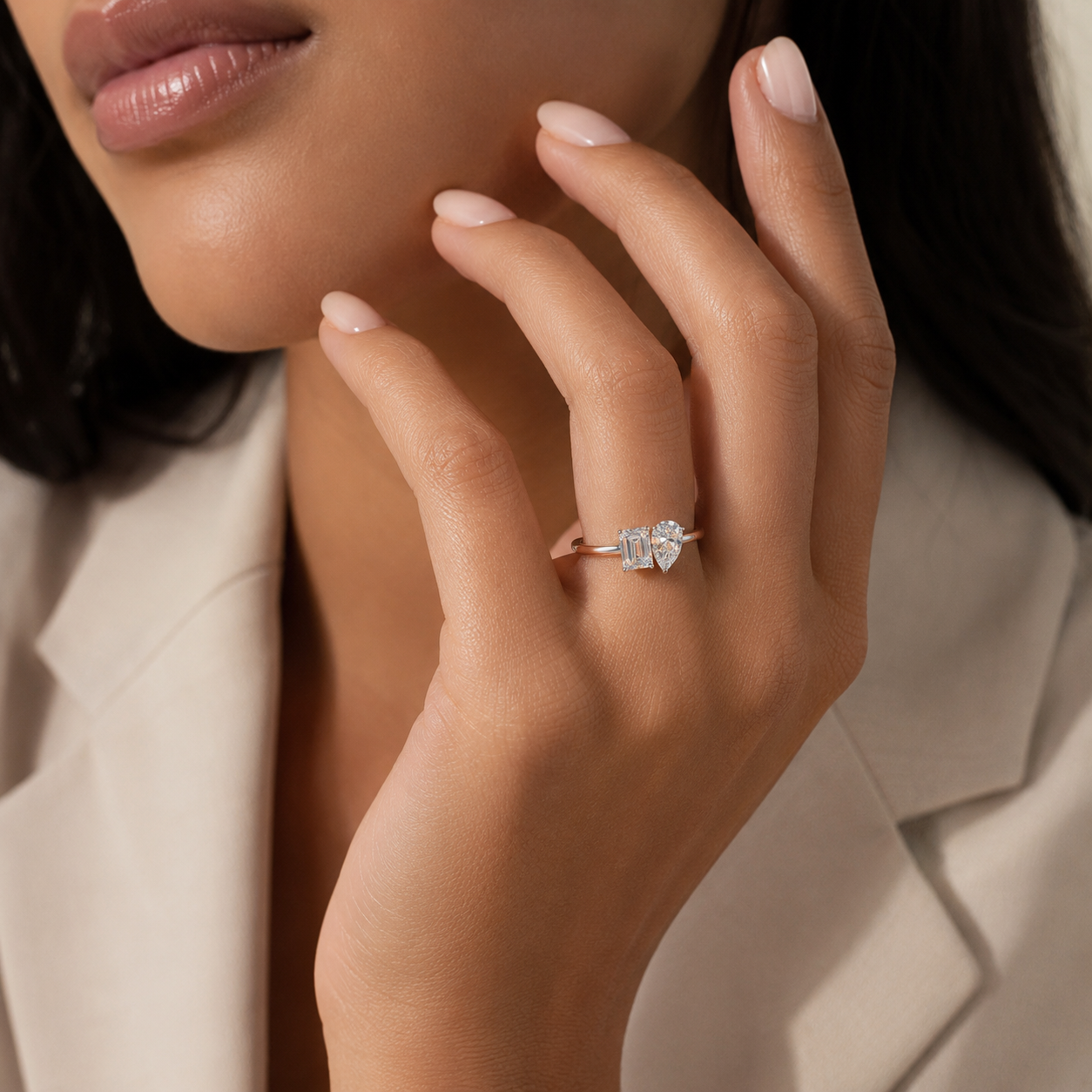18K White Gold Multi-Stone Diamond Ring（2.77 Carat）