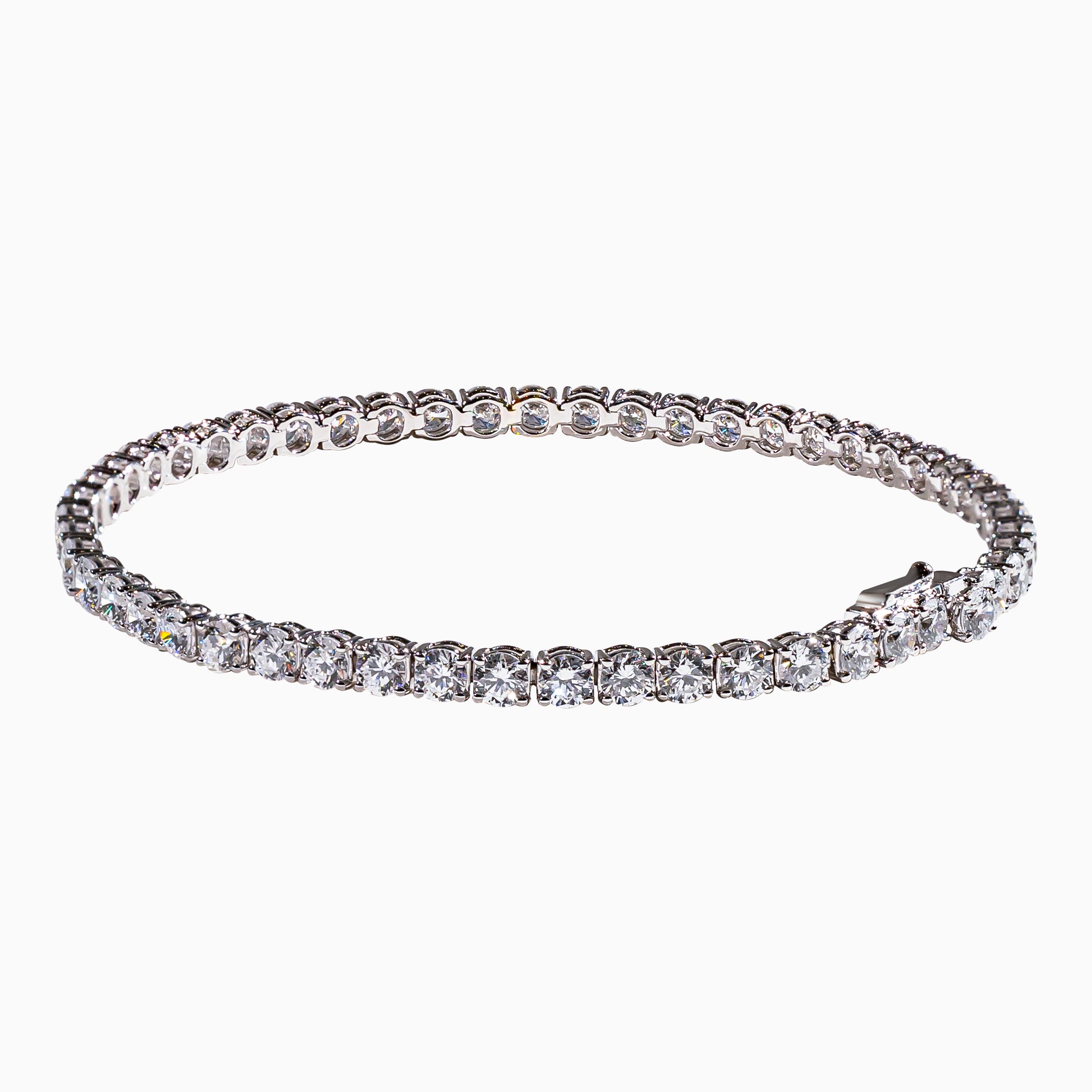 18K White Gold Diamond Tennis Bracelet（(0.10ct each)）