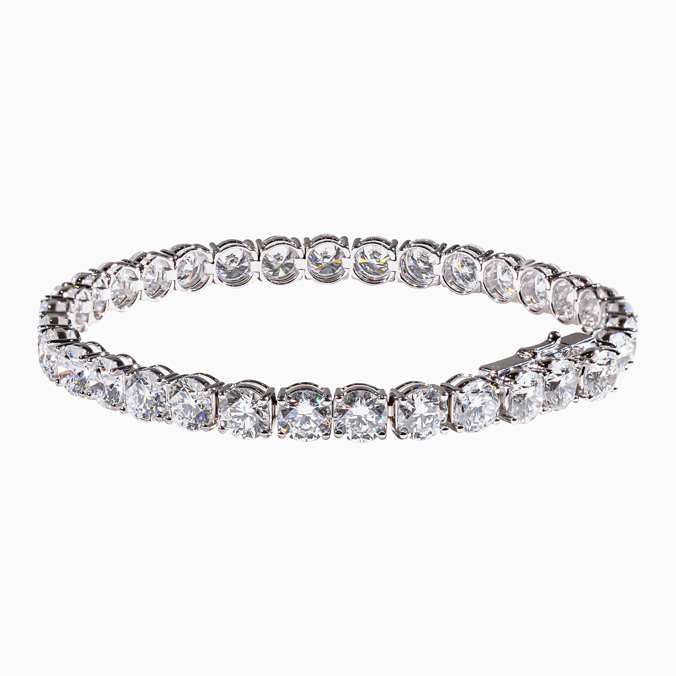 18K White Gold Diamond Eternity Bracelet(0.50ct each)