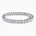 18K White Gold Oval Diamond Tennis Bracelet(0.50 ct)