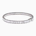 18K White Gold Emerald-Cut Diamond Tennis Bracelet（0.30 ct)