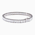 18K White Gold Emerald Diamond Eternity Bracelet(0.50ct each)