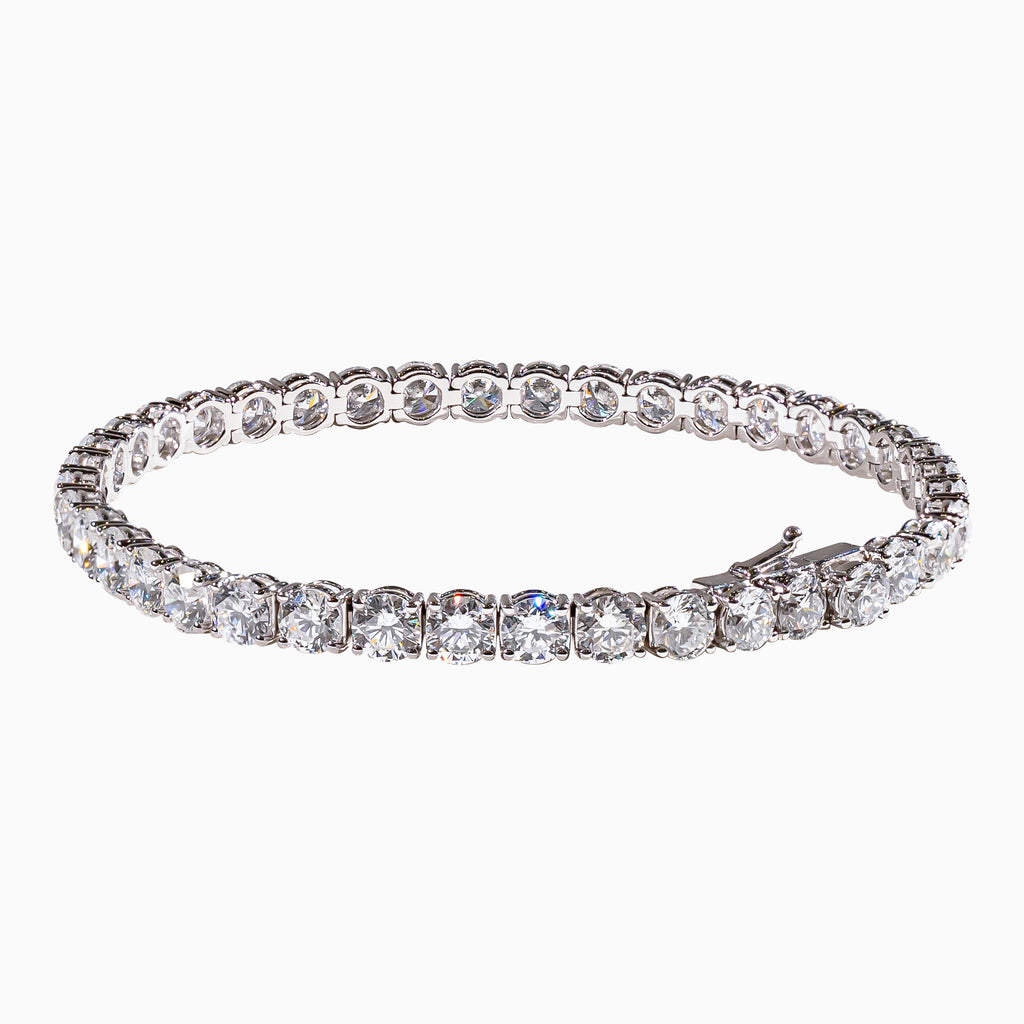 18K White Gold Round Diamond Tennis Bracelet(0.30 ct)