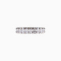 18K White Gold Oval Diamond Ring(0.10 ct Each)