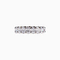 18K White Gold Oval Diamond Ring(0.20 ct Each)