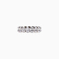 18K White Gold Oval Diamond Ring(0.30 ct Each)
