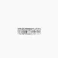 18K White Gold Emerald-Cut Diamond Ring(0.50 ct Each)