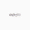 18K White Gold Emerald-Cut Diamond Ring(0.20 ct Each)