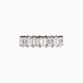 18K White Gold Emerald-Cut Diamond Ring(0.30 ct Each)