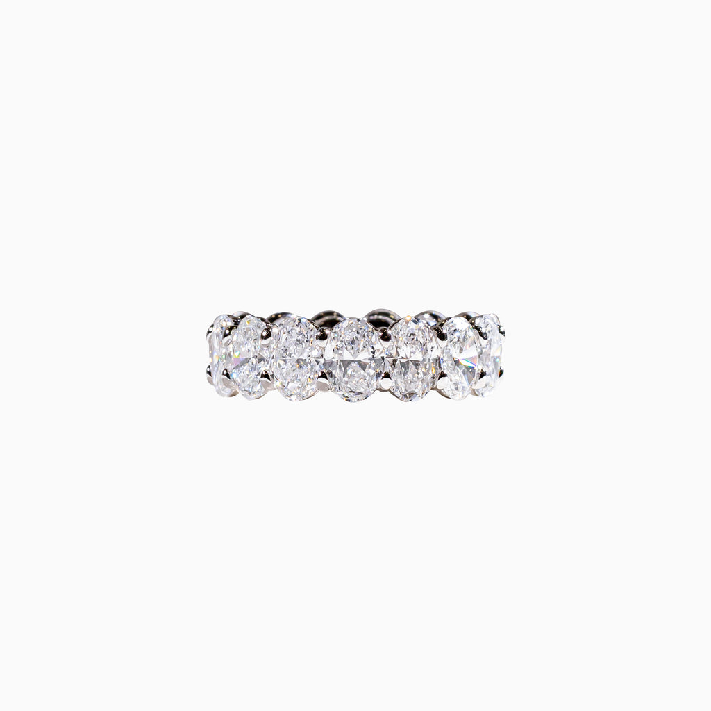 18K White Gold Emerald-Cut Diamond Ring(0.50 ct Each)