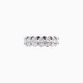 18K White Gold Emerald-Cut Diamond Ring(0.50 ct Each)