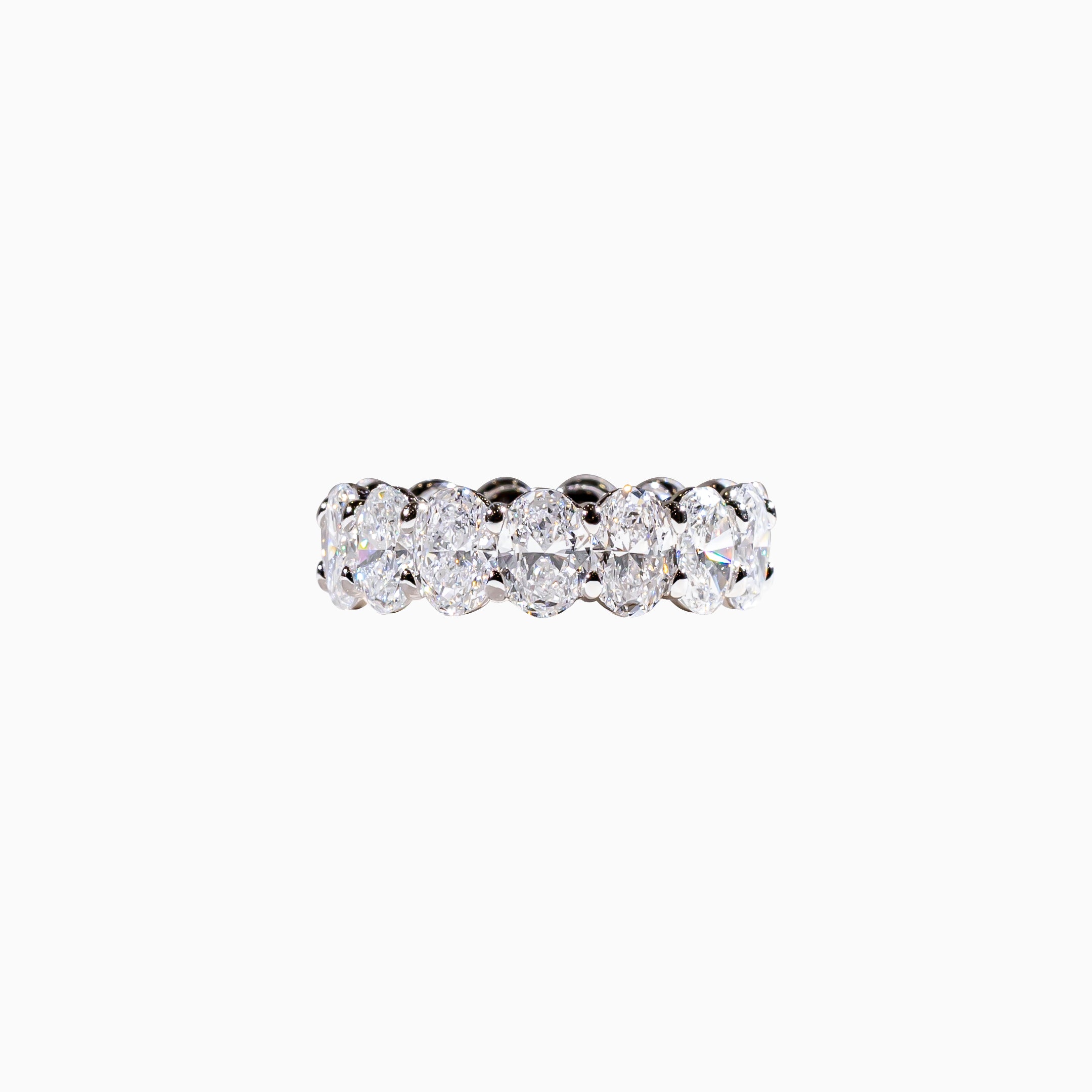 18K White Gold Emerald-Cut Diamond Ring(0.50 ct Each)