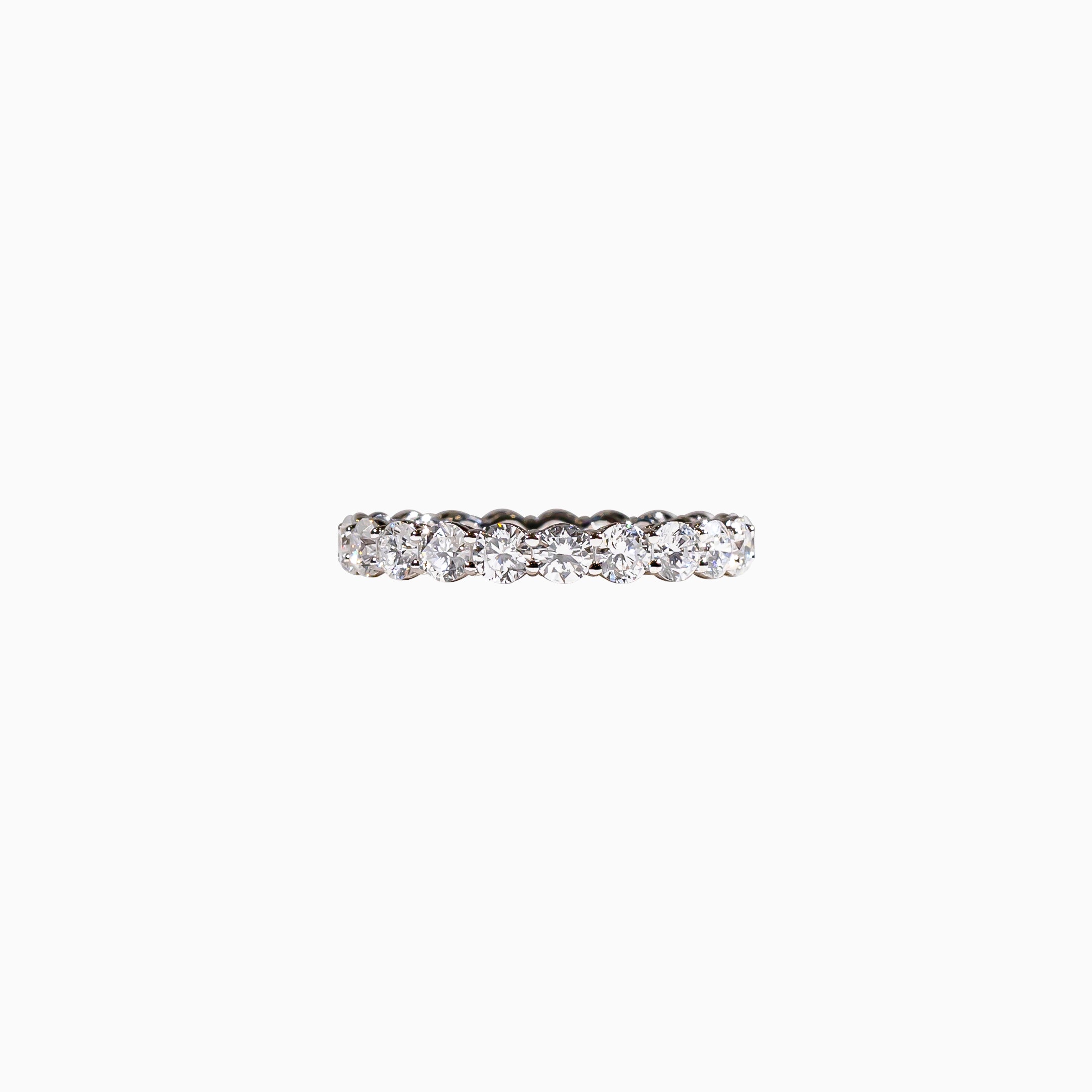 18K White Gold Round Diamond Ring(0.10 ct Each)