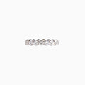 18K White Gold Round Diamond Ring(0.15 ct Each)