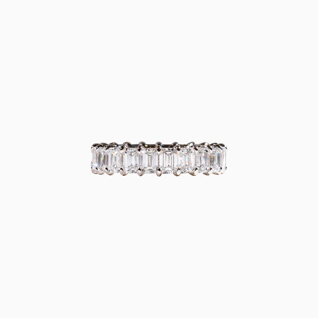 18K White Gold  Emerald-Cut Diamond(0.30 ct Each)
