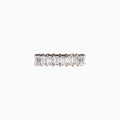 18K White Gold  Emerald-Cut Diamond(0.30 ct Each)
