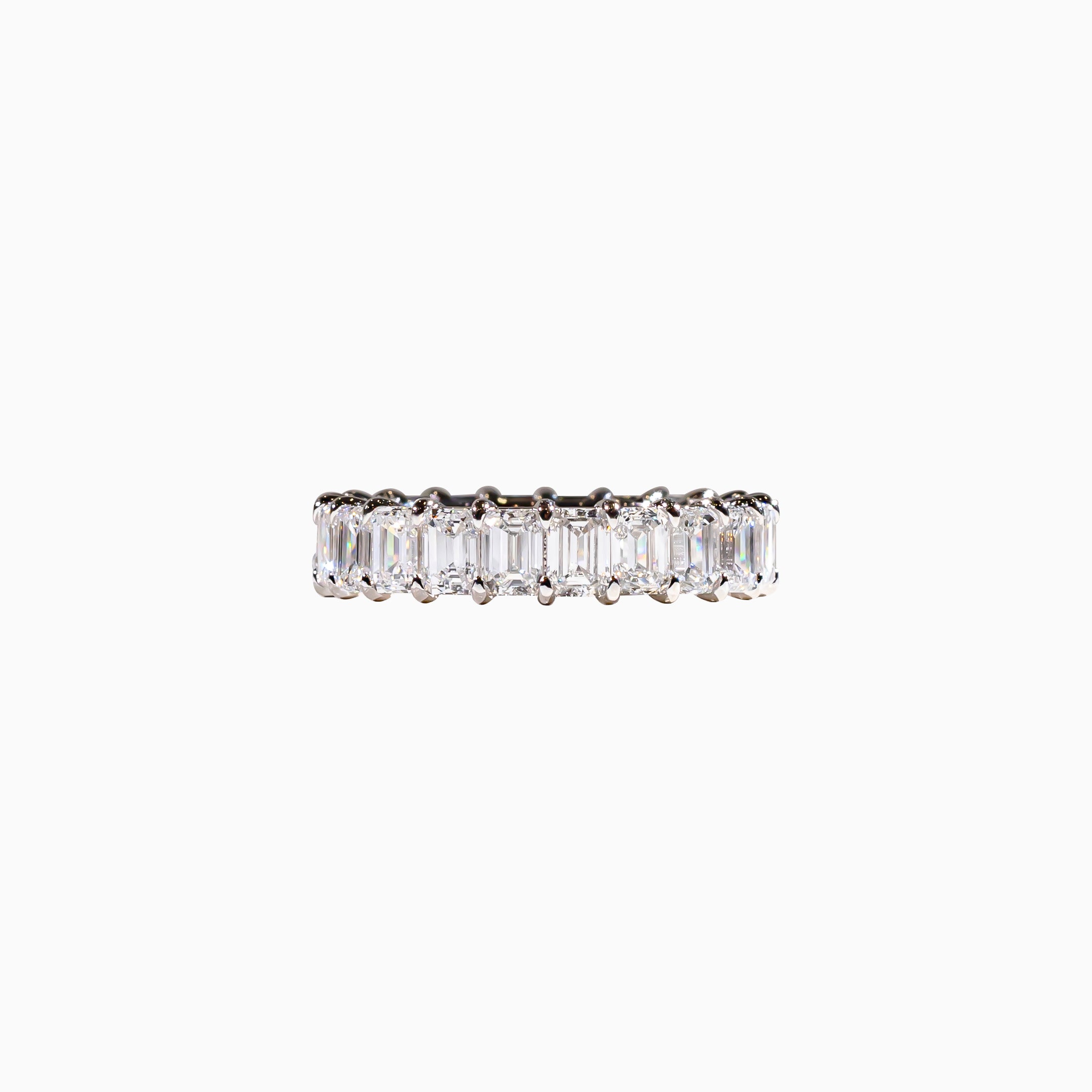 18K White Gold  Emerald-Cut Diamond(0.30 ct Each)