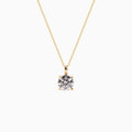 18K Yellow Gold Round Solitaire Diamond Pendant (1 Carat)