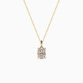 18K Yellow Gold Oval Solitaire Diamond Pendant (1 Carat)