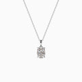 18K White Gold Oval Diamond Solitaire Pendant (1 Carat)