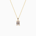 18K Yellow Gold Emerald-Cut Diamond Solitaire Pendant (1 Carat)