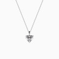 18K White Gold Heart-Shaped Solitaire Diamond Pendant (1 Carat)