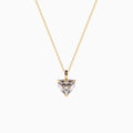 18K Yellow Gold Heart-Shaped Solitaire Diamond Pendant (1 Carat)