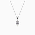 18K White Gold Marquise Diamond Solitaire Pendant(1 Carat)