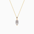 18K Yellow Gold Marquise Diamond Solitaire Pendant(1 Carat)