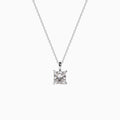 18K White Gold Princess-Cut Diamond Solitaire Pendant(1 Carat)