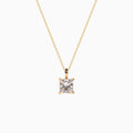 18K Yellow Gold Princess-Cut Diamond Solitaire Pendant(1 Carat)