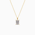 18K Yellow Gold Radiant Diamond Solitaire Pendant(1 Carat)