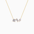 18K Yellow Gold Marquise Diamond Multi-Diamond Necklace