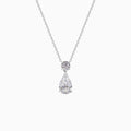 18K White Gold Pear Diamond Multi-Diamond Necklace