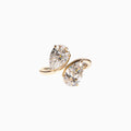 18K Yellow Gold Pear Diamond Multi-Stone Ring