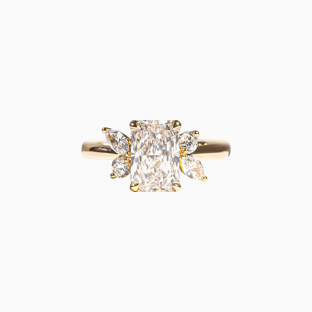 18K Yellow Gold Radiant Diamond Multi-Stone Ring(2 ct)