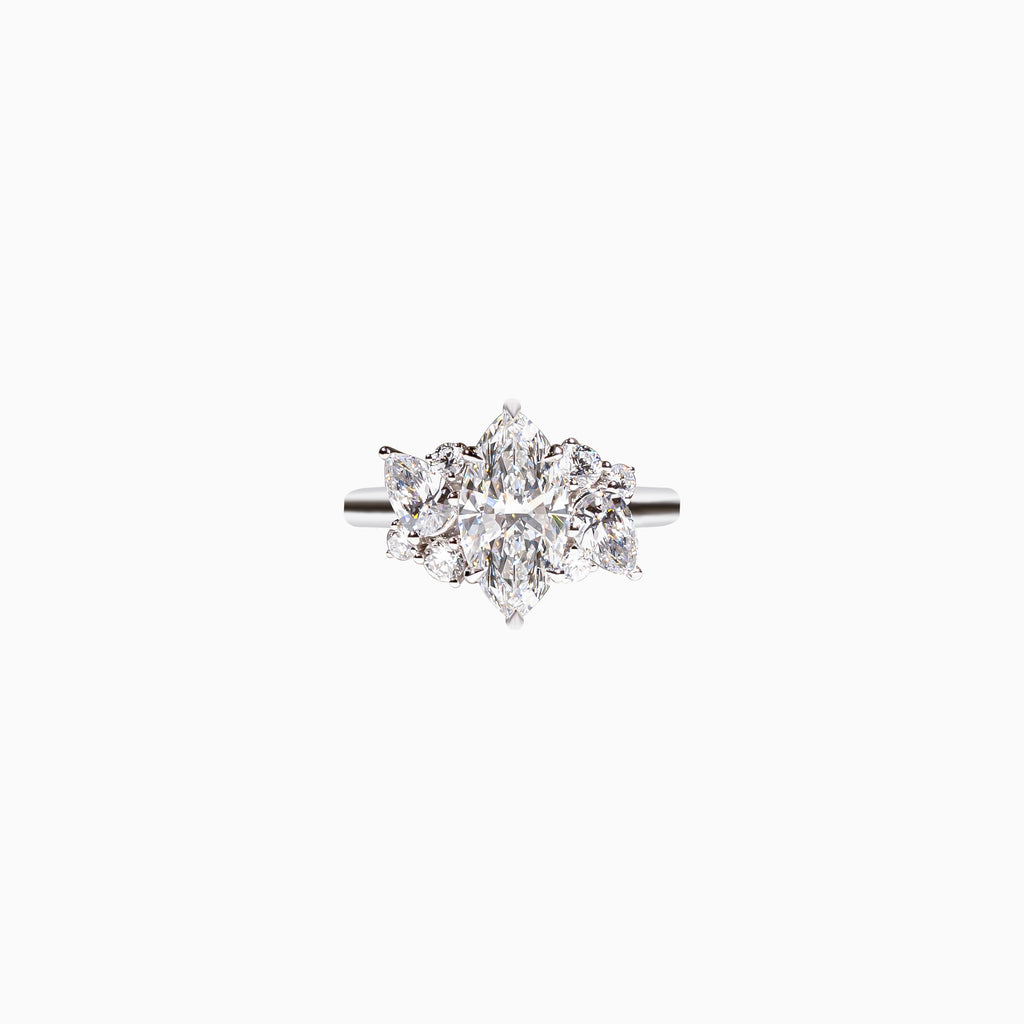 18K White Gold Marquise Diamond Multi-Stone Ring(2.01 ct)