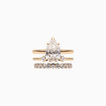 18K Yellow Gold Pear-Shaped Diamond Stackable Ring (2 Carats)