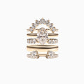 18K Yellow Gold Oval Diamond Stackable Ring (2 Carats)