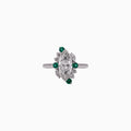 14K White Gold Marquise Diamond Ring