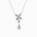 14K White Gold Pear-Shaped Diamond Necklace