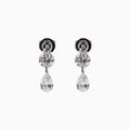 14K White Gold Pear-Shaped Diamond Drop Earrings