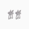 14K White Gold Oval Diamond Stud Earrings
