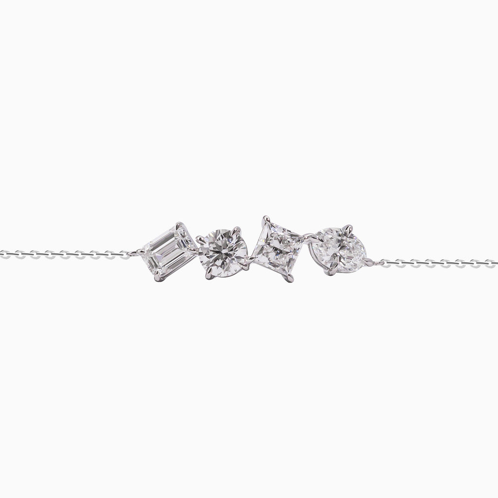 14K White Gold Diamond Bracelet (2.55g)