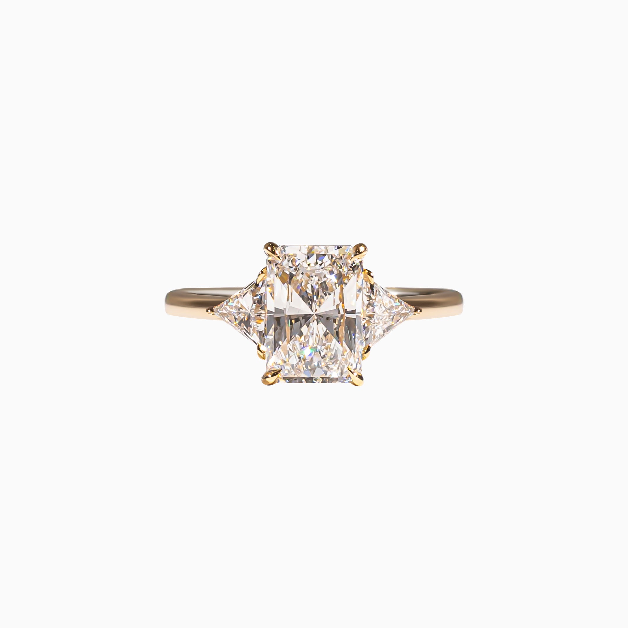 18K Yellow Gold Radiant Diamond Multi-Stone Ring(2.05 ct)